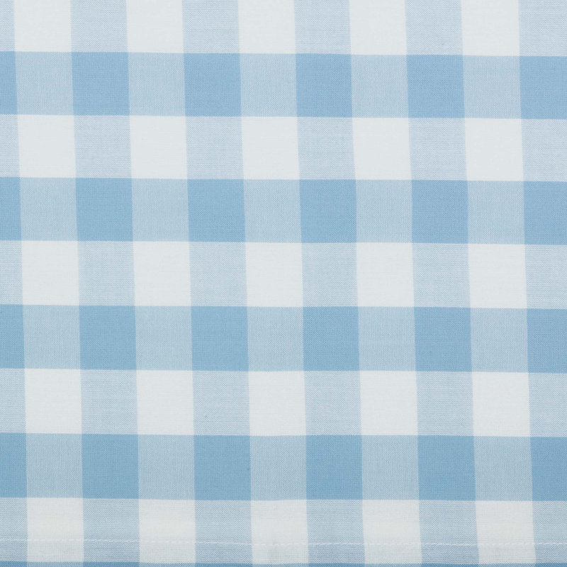 Annie Buffalo Check Cotton Tailored Window Valance, Dusk Blue, 60" W x 16" L,