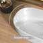 Baignoire autoportante 67 "x 33" x 22 "avec drain central en blanc brillant