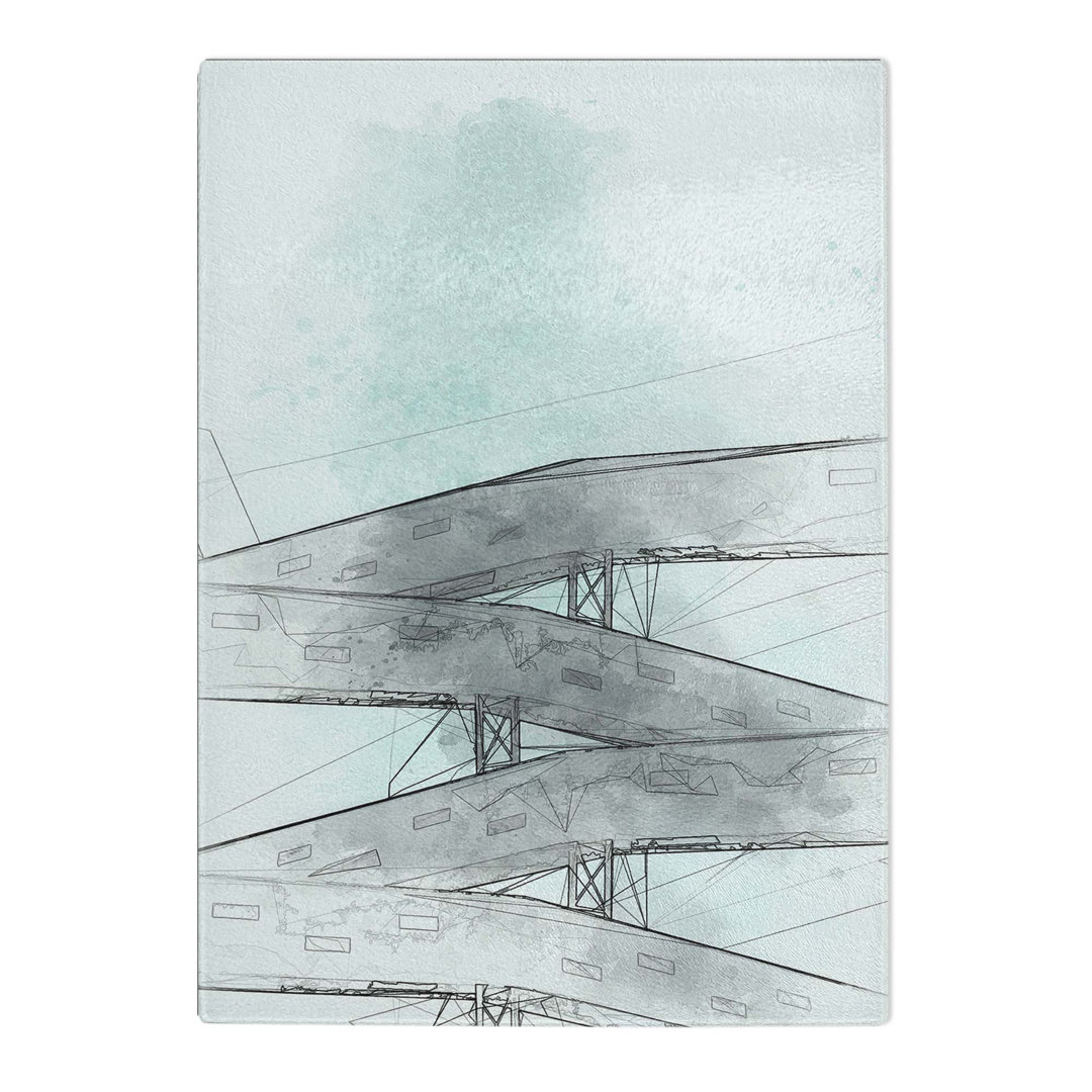 Tempered Glass Sketching the Architecture Vol.33 Chopping Board