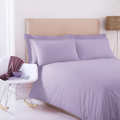 Margret Cotton Blend Solid Colour Duvet Cover with Pillowcases