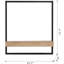 Tablette décorative de style industriel, fer et bois, 15,7 x 5,9 x 17,7, accessoire décoratif 15,7 po x 5,9 po x 17,7 po, atmosphère, option