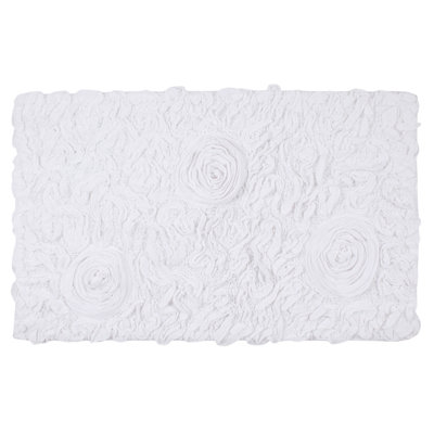 Schoenberger Floral Design Cotton Bath Rug