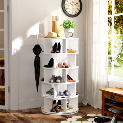 Brayden Studio Rotating Shoe Rack – 5-tier Storage Organiser For