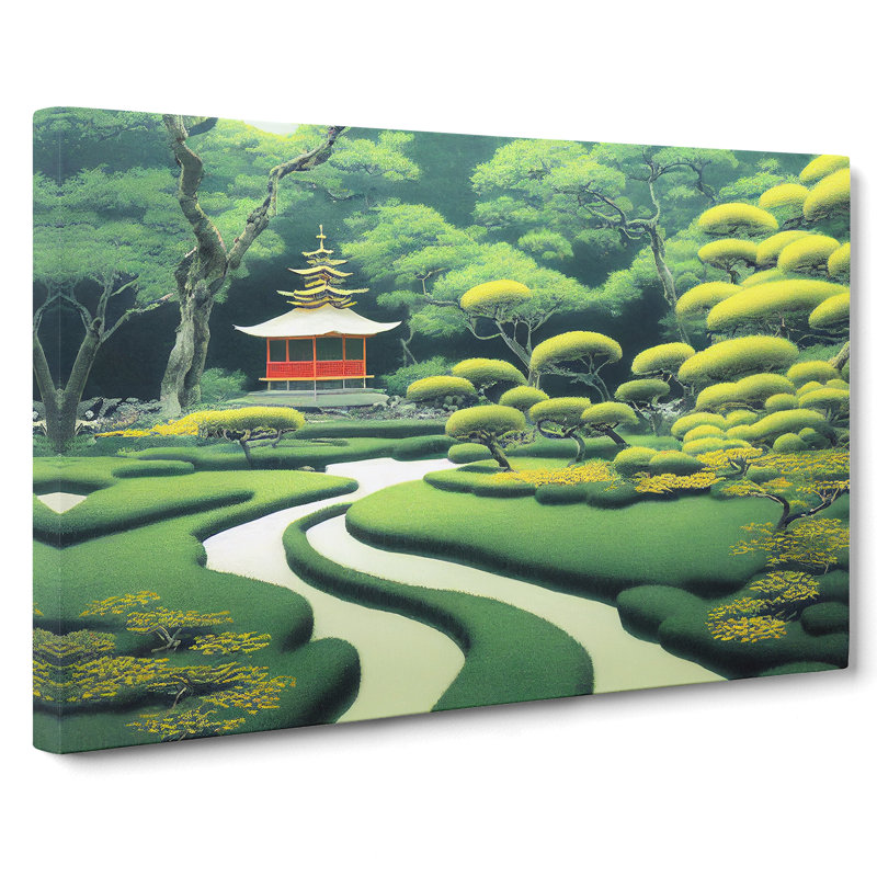Japanese Garden Pond Vol.3 - Wrapped Canvas, 35cm H x 50cm W x 3cm D