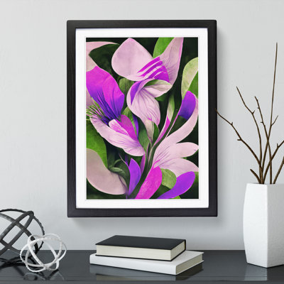 Delicate Abstract Flowers No.2 - Single Picture Frame Print