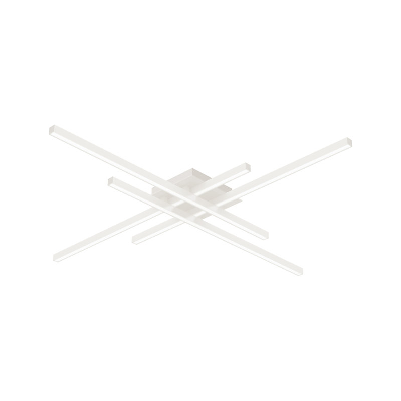 White Aluminum Modern LED Flush Mount Light