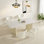 Cream Style Rectangular Dining Table Sets.