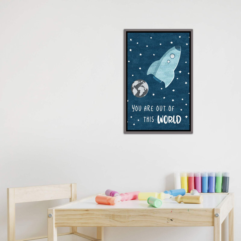 « out of the world », art, H 60 po x l 40po x P 1,5 po, Toile encadrée de bois rustique foncé
