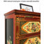 Armoire de rangement rustique en bois peint avec un design unique