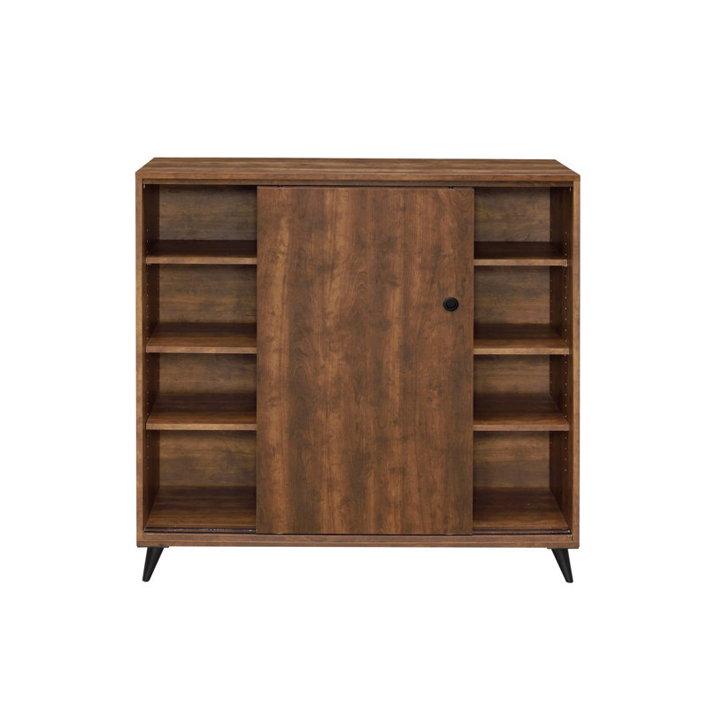 Chinn Rectangular Shoe Box In Natural Oak Finish - Construction For Practical Storage Cabinet Long-Term Use