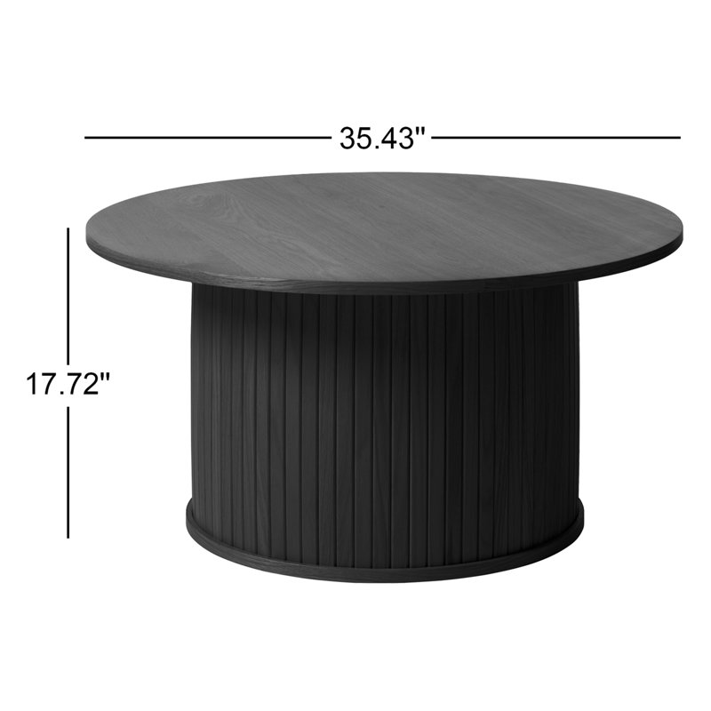 Iris Coffee Table, Black Oak