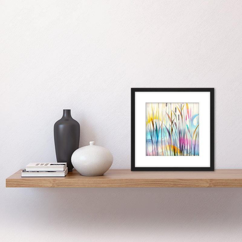 Water Reed Plant Swamp Canes Watercolour 1 Piece Single Picture Frame Painting