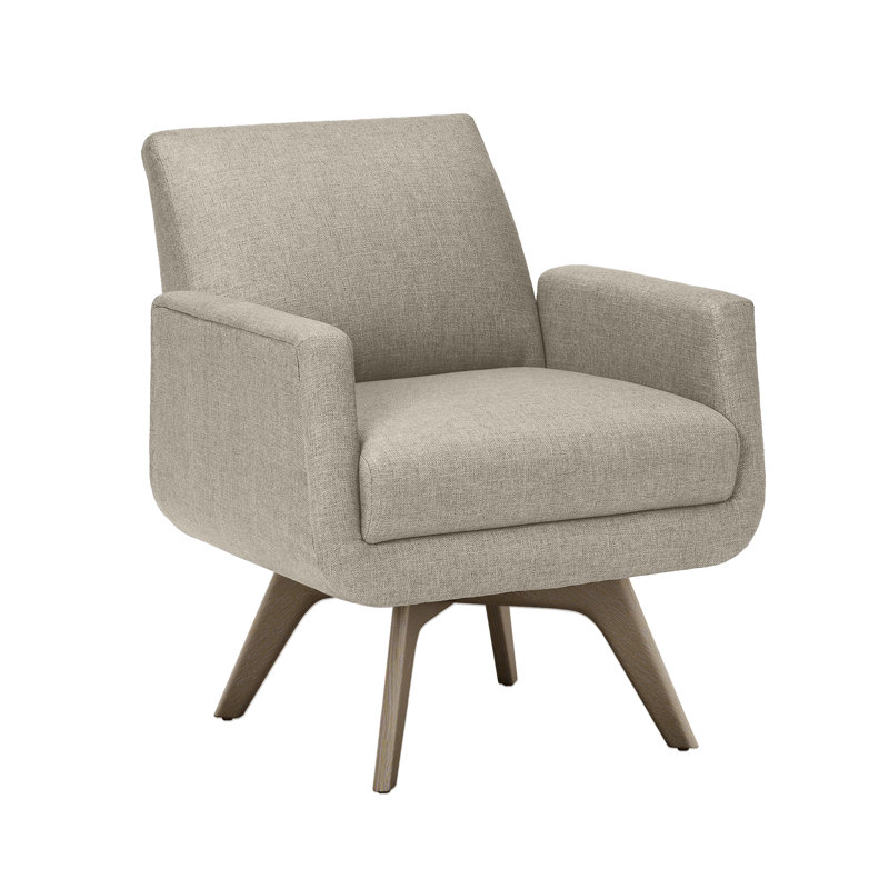 Landon Armchair, Cameo 100% Polyester, Icy Gray