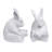 Set of 2 Whimsical Bunny Bookends