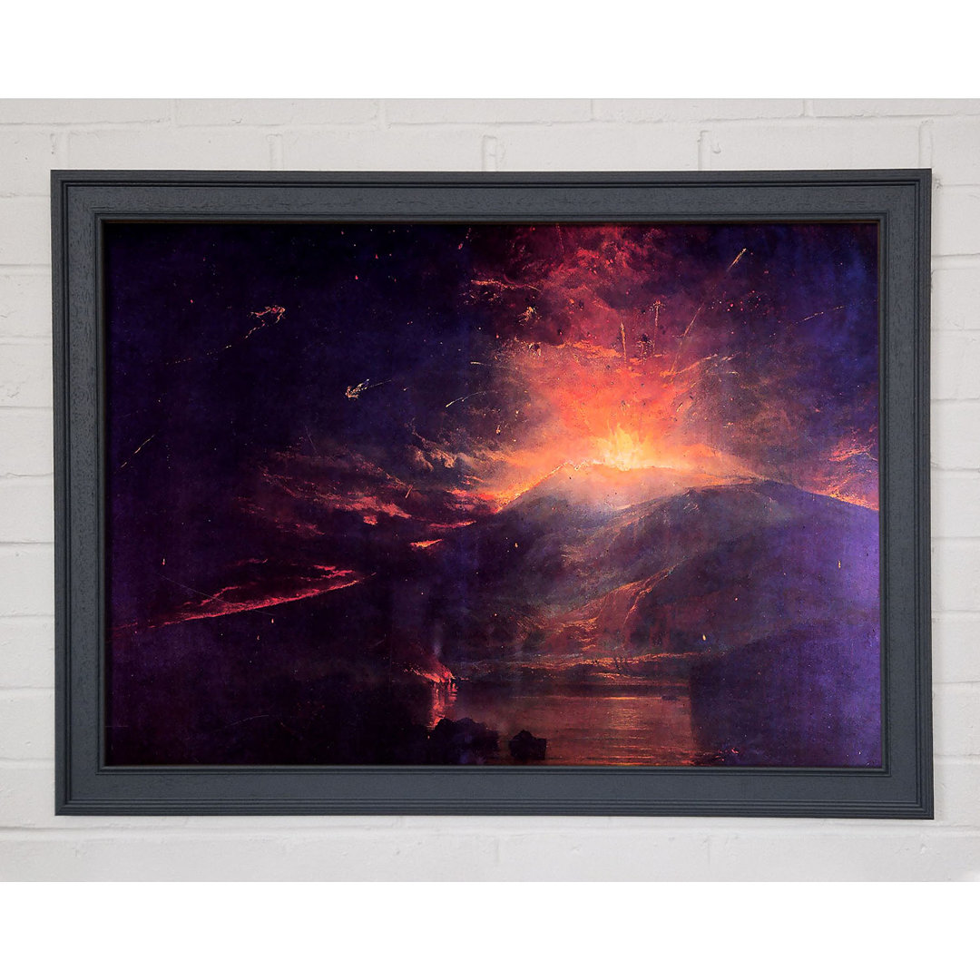 Gerahmtes Wandbild The Eruption Of Volcano Souffrier von Joseph Mallord Turner