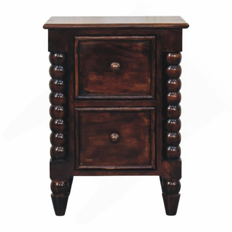 Solid Wood Spindle Bedside