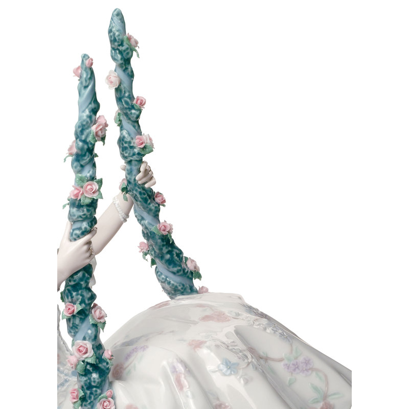 Rococo Lady on Swing Figurine