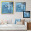 «Blue And Frozen Grunge Art», reproduction d'art sur toile encadrée-499643994-499643995