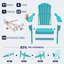Ensemble de 5 chaises Adirondack en plastique Hdpe avec table d'appoint et repose-pieds - Ensemble de conversation pour l'extérieur-1873213463