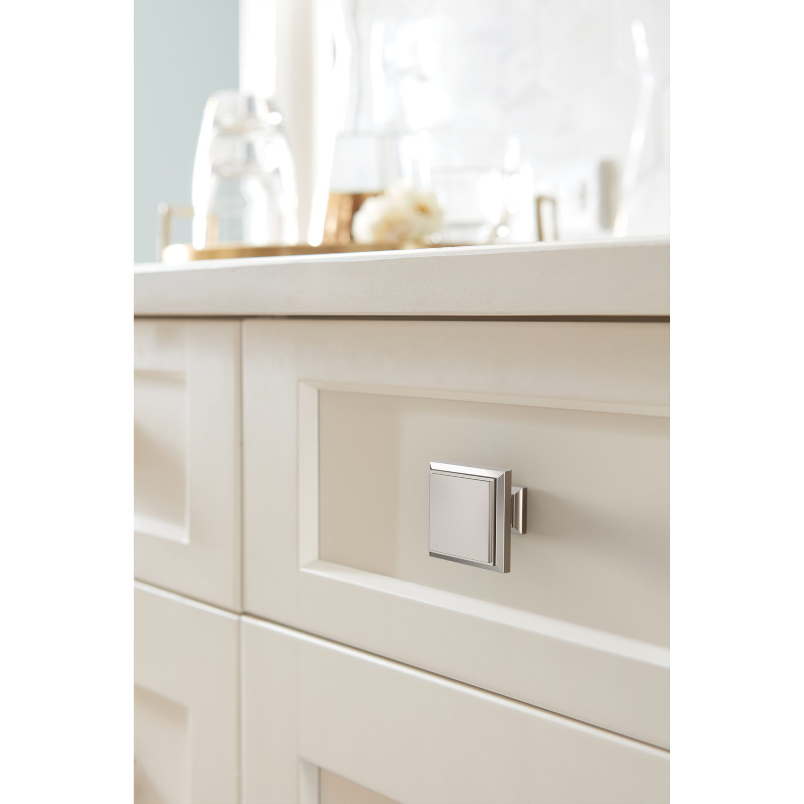 Appoint Square Cabinet Knob, Polished Nickel