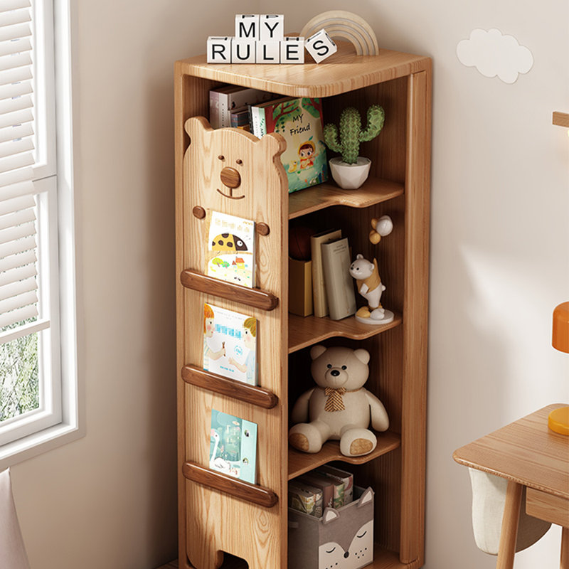 Bibliothèque de rangement populaire de style américain, (4 tablettes) H 53,15 po x l 15,75 po x P 15,75 po