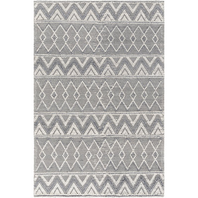 Chevron Area Rug in White