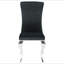 Chaises d'appoint noires rembourrées (ensemble de 4)-136610343