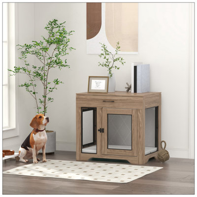 Meuble pour chien avec coussin et tiroir doux et résistant à l'eau, idéal pour les petits chiens et la décoration intérieure