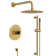 Wall Mount Pressure-Balanced Shower System,10" Rainfall Shower Head with Slider Bar Handheld Spray