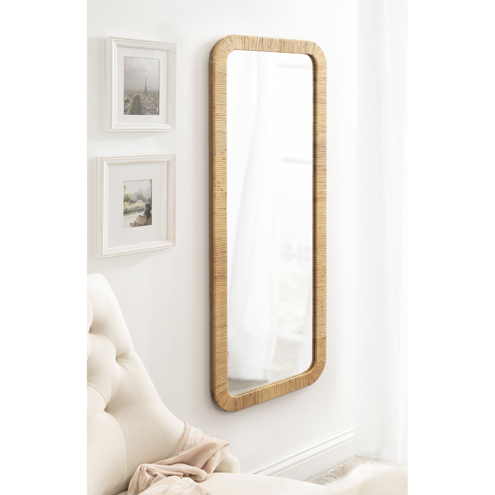 Breesport Accent Mirror, Natural, 48" x 18"
