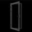 Porte de patio battante noire simple avec verre trempé-124006751-124006750-124006749