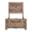 Lit simple moderne brun rustique pour la chambre à coucher, et cadre de chambre à coucher élégant en option de couleur brune, attrayante