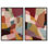 Ensemble d'art abstrait moderne « Earth Contours Duet » sur toile, par Art Remedy, cadre noir, 10 x 15