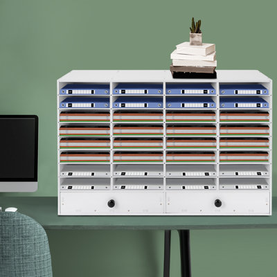 32 Compartments Adjustable Literature Organizer