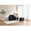 Chaise longue rembourrée en velours côtelé avec porte-gobelet et repose-pieds-315483292