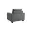 Fauteuil d'appoint moderne en tissu gris