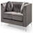 Contemporary Dark Gray Loveseat-1726915412