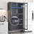 65" Kitchen Pantry Storage Cabinet, 5 Tier Metal Display Storage Cabinet with Transparent Door, Adjustable Shelves & Wheels, Food Pantries Cabinets, for Kitchen, Living Room and Dining Room, Gray