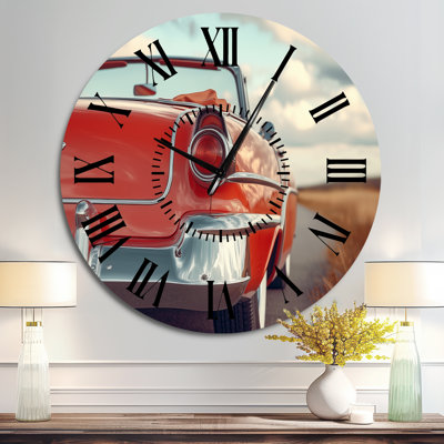 Horloge murale rétro en métal Vintage Classic Drive
