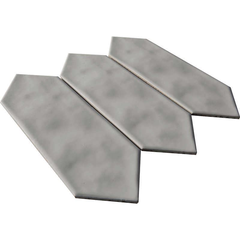 Carreau de mosaïque 4 po x 12 po, gris