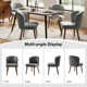 Palmdale Mid-Century Modern Upholstered Dining Chair with Solid Wood Leg