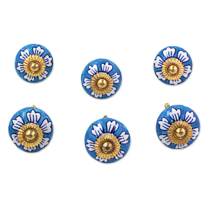 Ceramic Cabinet Knobs Set of 6