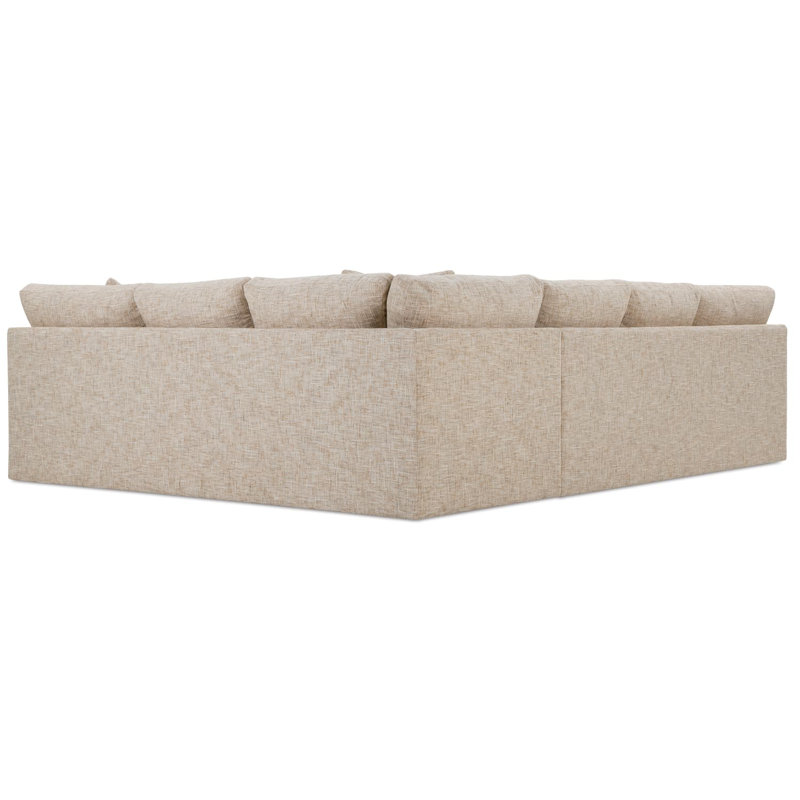 Dorian 2-Piece Sectional, Brown Polyester, Right Hand Facing