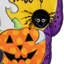 Décoration de porte d'Halloween amis illuminés