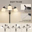HOMCOM Arc Tree Floor Lamp with 3000K/4500K/6500K Colour Temperatures Black