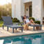 Ensemble de 2 chaises longues d'extérieur en résine avec 5 positions réglables, assemblage étanche et sans outil pour le patio près de la piscine-314605513