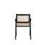 Fauteuil noir et naturel