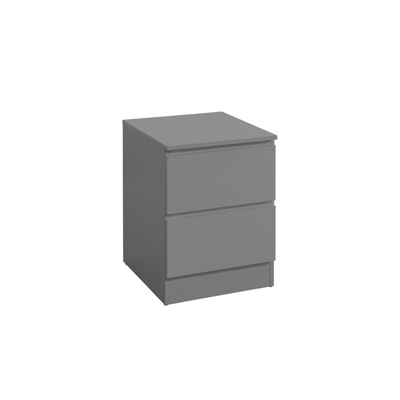 Marqita 2 Drawer Bedside Table, Grey