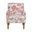 Chaise d'appoint, fauteuil floral, garniture cloutée-131276215