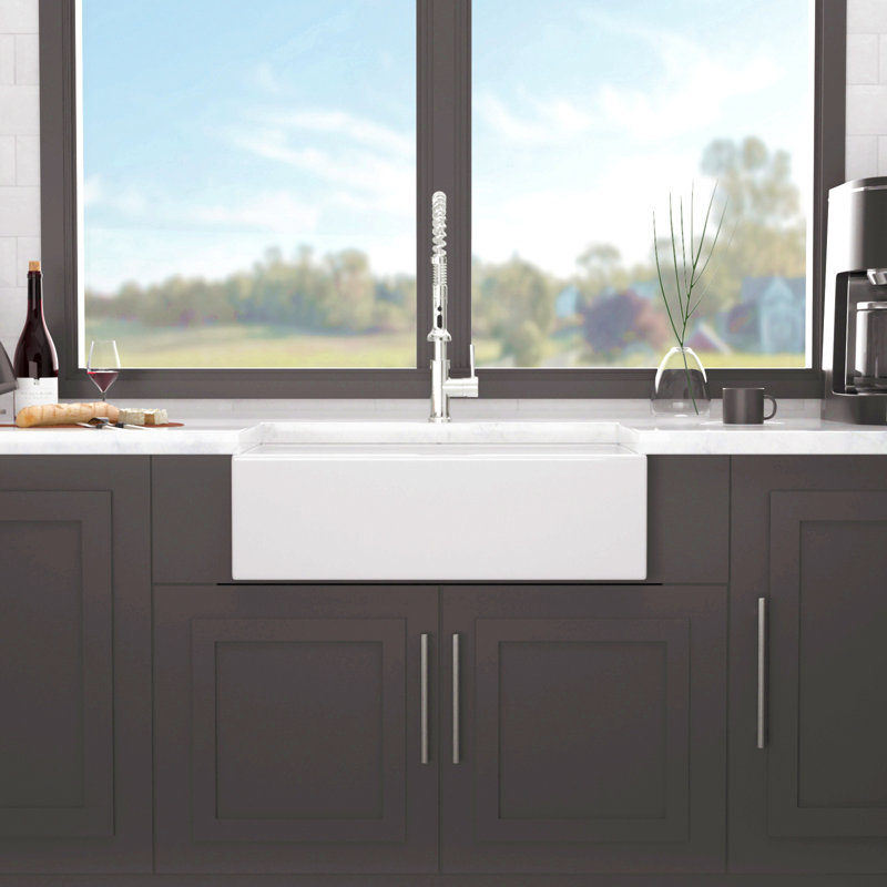 Station de travail 30 po x 20 po - Évier de cuisine en céramique à cuve simple